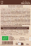 Le Sirop de MONIN Citron Bio