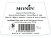 La Liqueur de MONIN Abricot 70cl (20%)