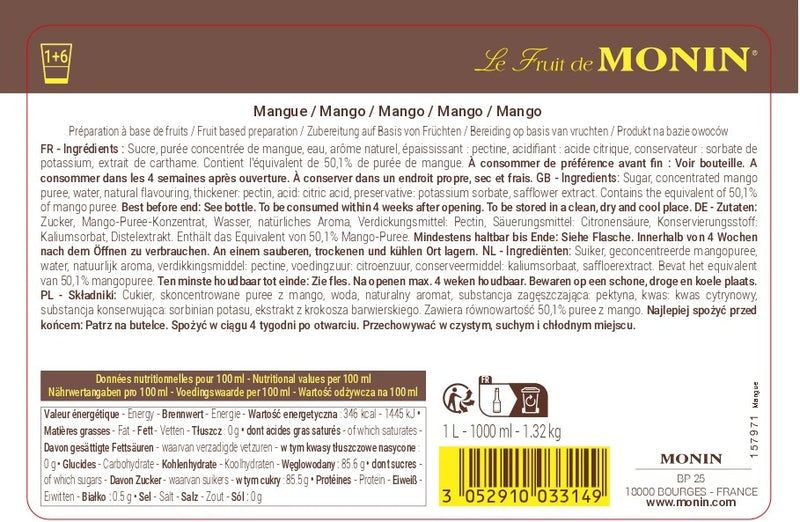 Le Fruit de MONIN Mangue