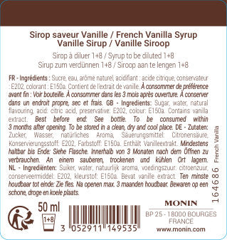 Le Sirop de MONIN Saveur French Vanilla