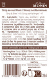 Le Sirop de MONIN Saveur Rhum