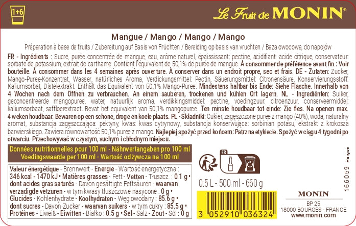 Le Fruit de MONIN Mangue