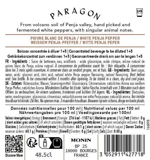 PARAGON Cordial Poivre Blanc de Penja