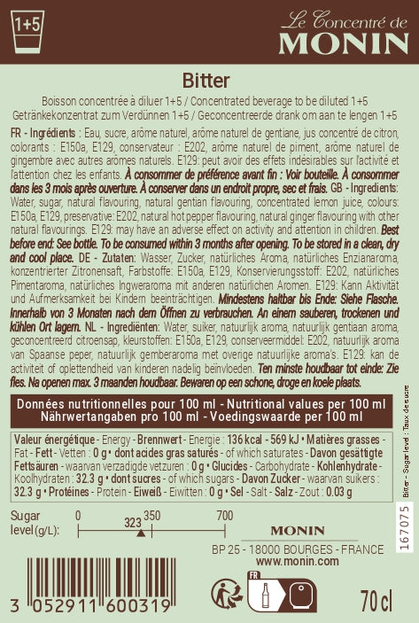 Le Concentré de MONIN Bitter