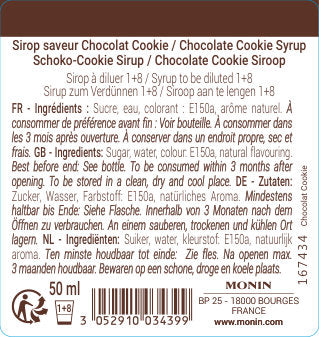Le Sirop de MONIN Saveur Chocolat Cookie