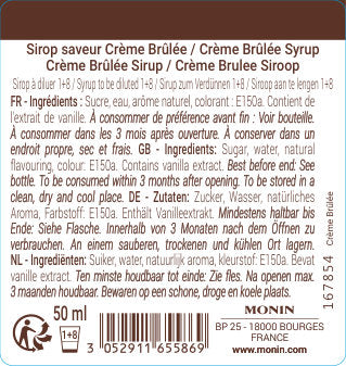 Le Sirop de MONIN Saveur Crème Brulée