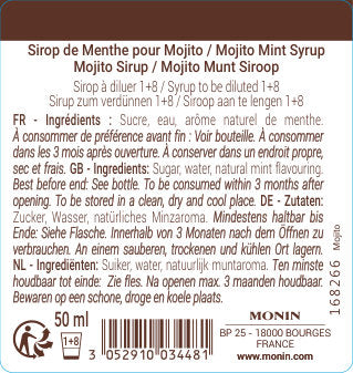 Le Sirop de MONIN Saveur Mojito Mint