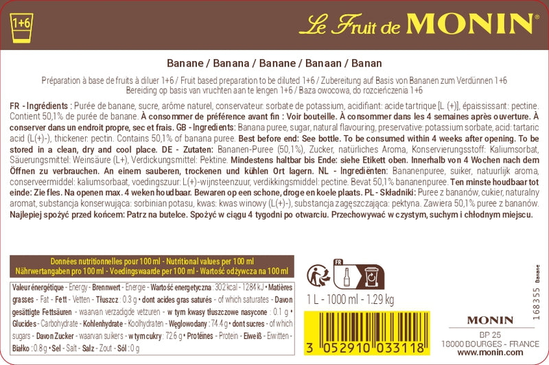 Le Fruit de MONIN Banane