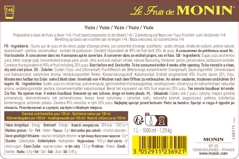 Le Fruit de MONIN Yuzu