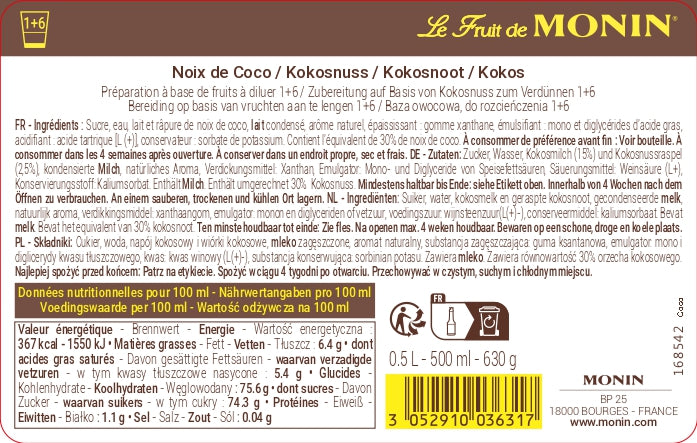 Le Fruit de MONIN Coco