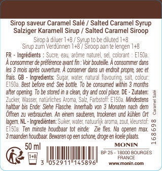 Le Sirop de MONIN Saveur Caramel Salé