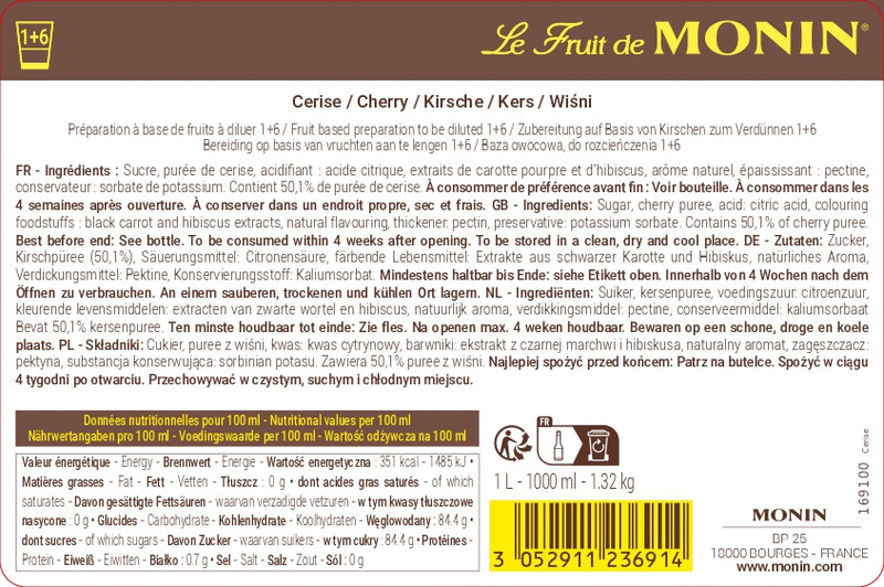 Le Fruit de MONIN Cerise