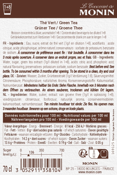 Le Concentré de MONIN Thé Vert