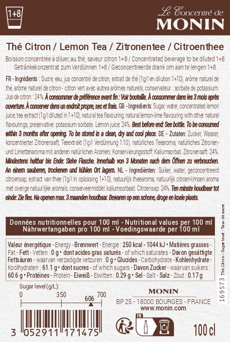 Le Concentré de MONIN Thé Citron