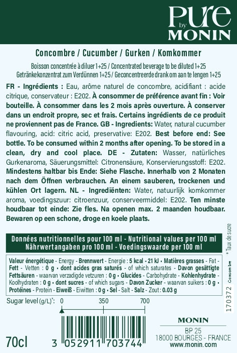 Pure by MONIN Concombre