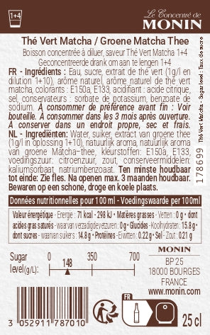 Le Concentré de MONIN Thé Vert Matcha