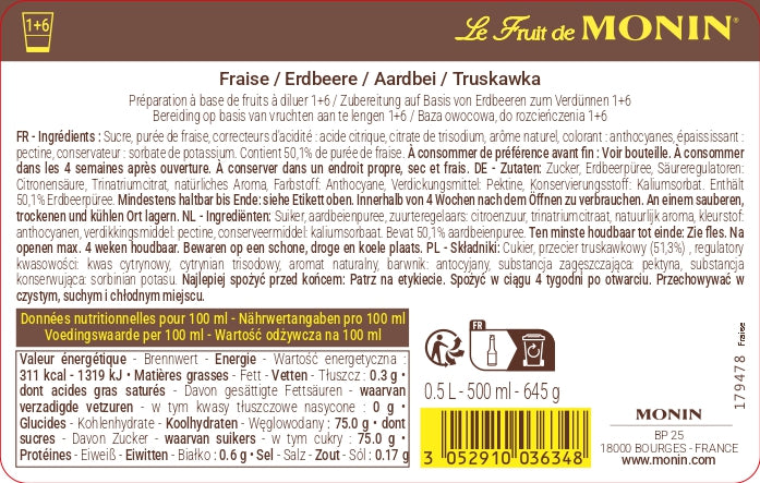 Le Fruit de MONIN Fraise