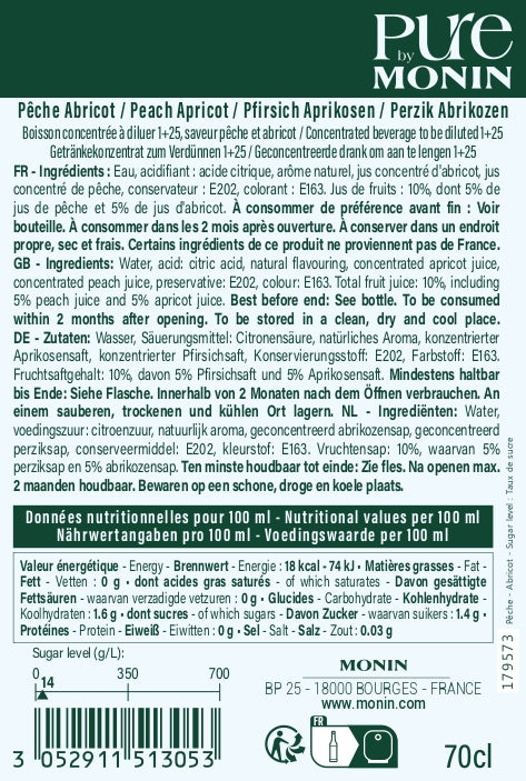 Pure by MONIN Pêche - Abricot
