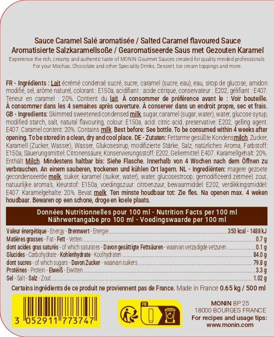 La Sauce de MONIN Caramel Salé