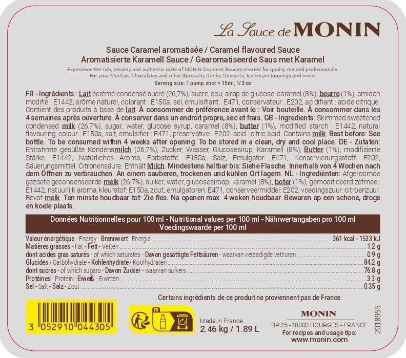 La Sauce de MONIN Caramel