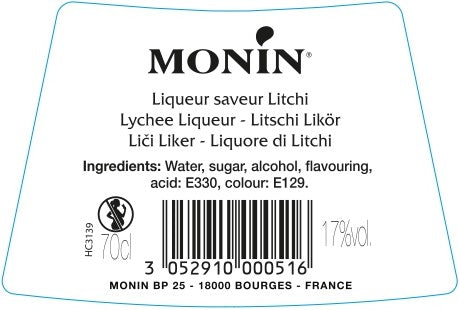 La Liqueur de MONIN Litchi 70cl (17%)