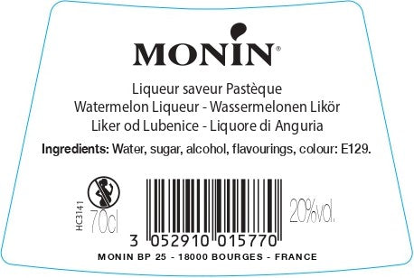 La Liqueur de MONIN Saveur Pastèque 70cl (20%)