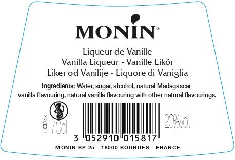 La Liqueur de MONIN Vanille de Madagascar 70cl (20%)