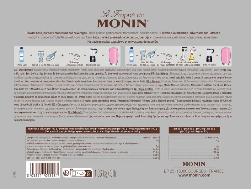 Le Frappé de MONIN Base Neutre