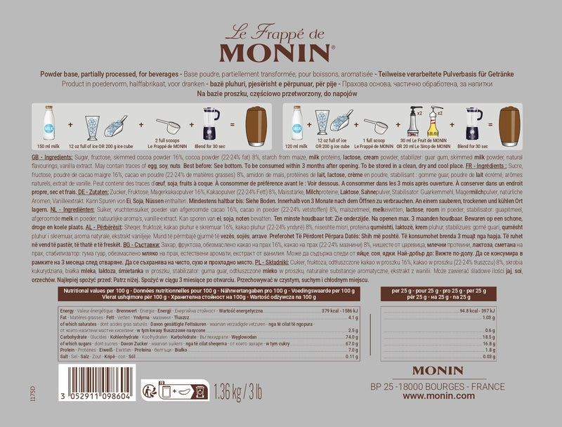 Le Frappé de MONIN Saveur Chocolat
