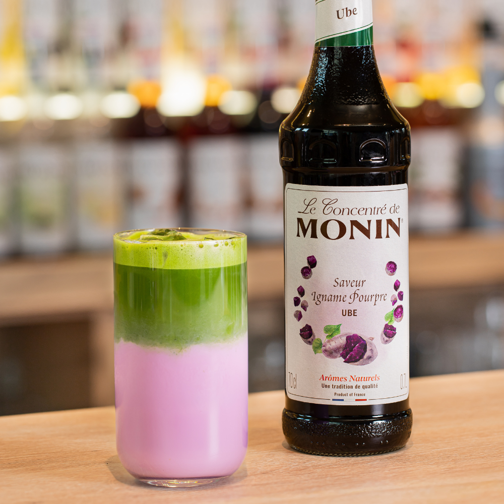 Ube Matcha Iced Latte